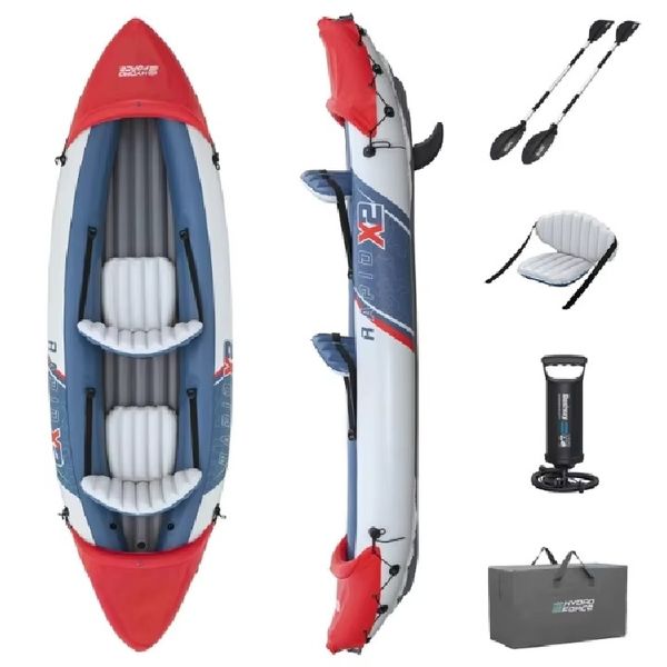 X2 Inflatable Kayak Set - 2 Person Adventure Kayak with Paddles