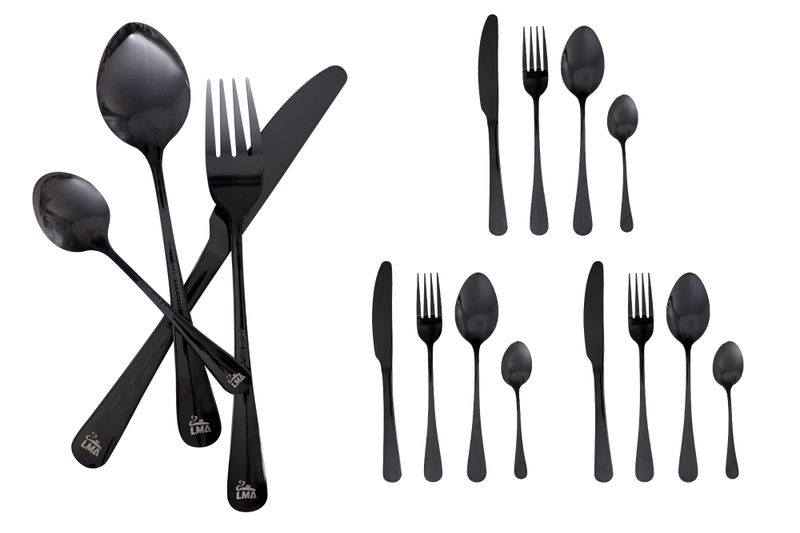 LMA Branded 24 Piece Stainless Steel Loose Cutlery Set