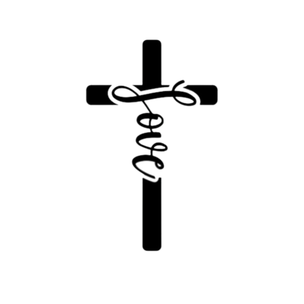 BG - Baby on Board Sign Decal Sticker - Cross - Cross + Believe