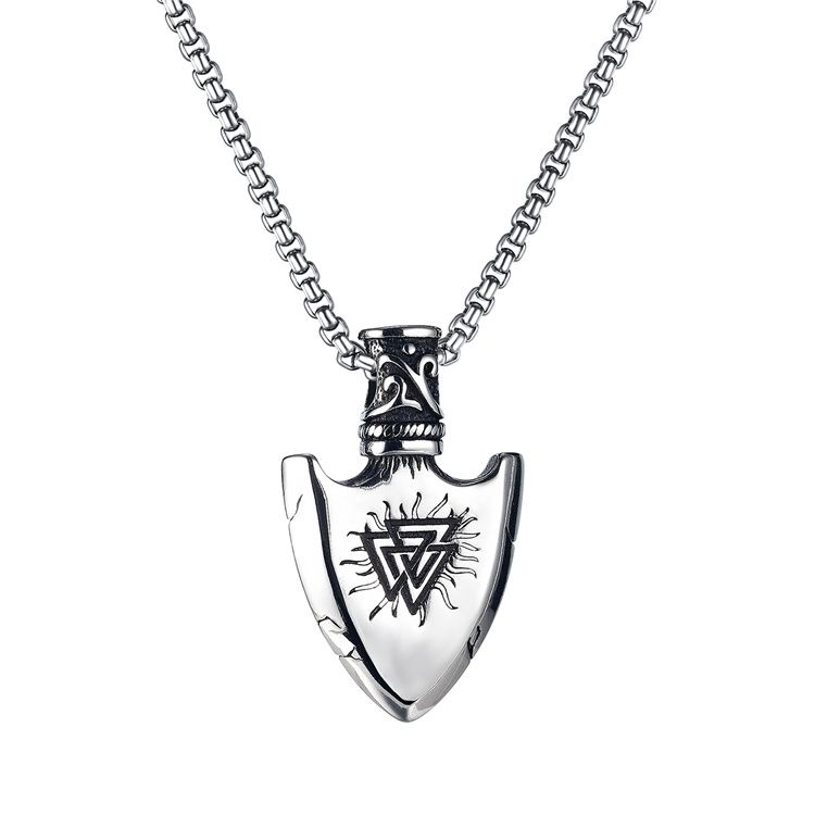 Stainless Steel Shield Necklace for Men Shop Today. Get it Tomorrow