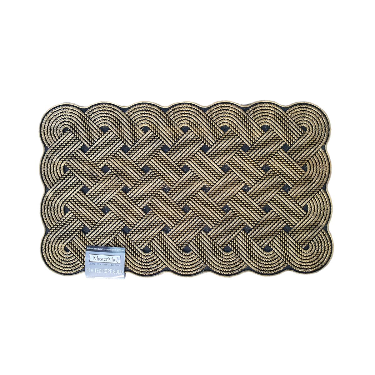MasterMat Plaited Rope Rubber Doormat 100 Rubber 45x75cm Shop
