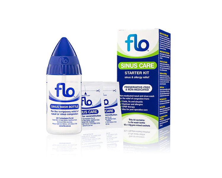 Flo Sinus Care Starter Kit (bottle and 12 sachets)
