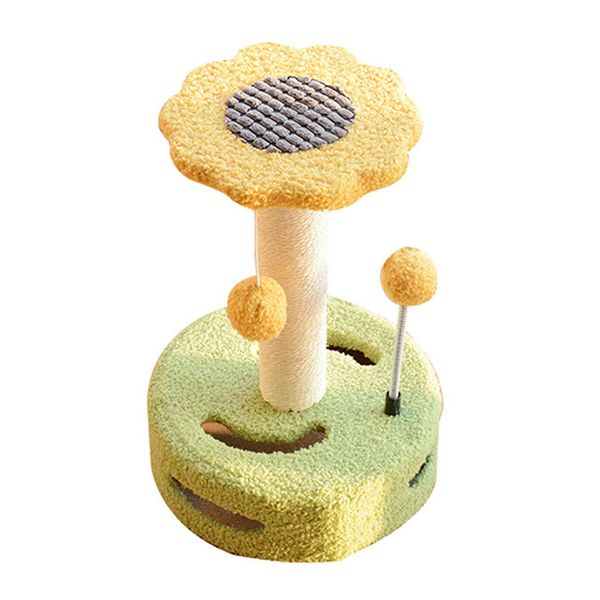 CHEERTAIL 35cm Multifunctional Interactive Cat Tree with Tunnel Turntable