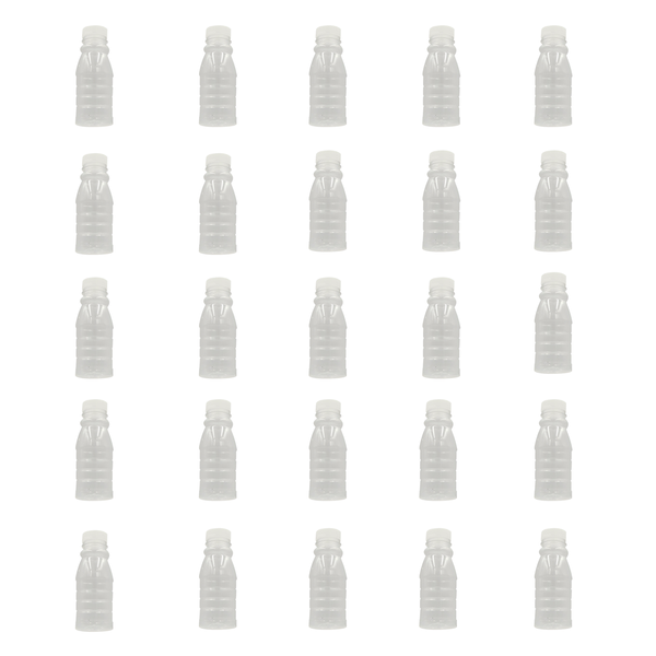 25 Pack 250ml Plastic Juice &amp; Milkshake Bottles | Reusable &amp; Leak-Proof