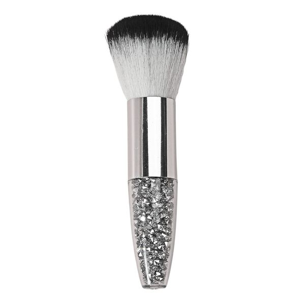 Nail Dust Cleaning Brush With Soft Bristles - Black &amp; Silver
