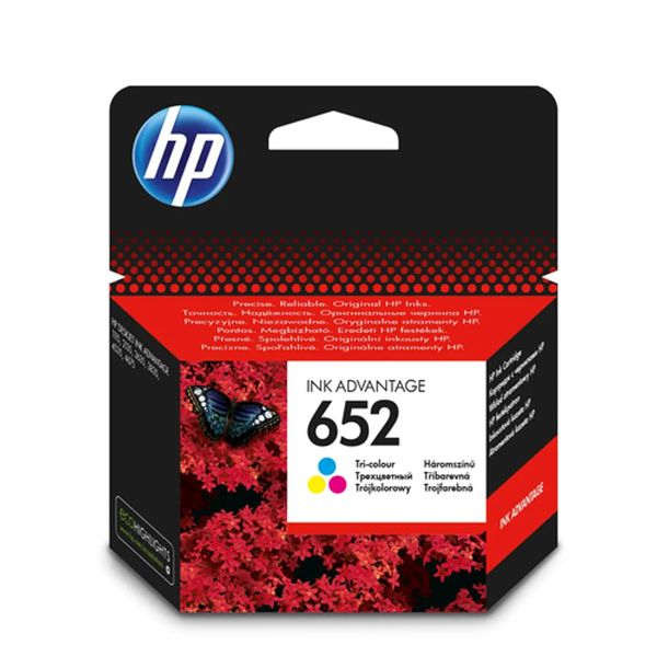 HP 652 Ink Advantage Tri-Colour Printer Cartridge Original F6V24AE