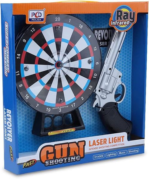 Kids Laser Shooting Gun Game Dart Board