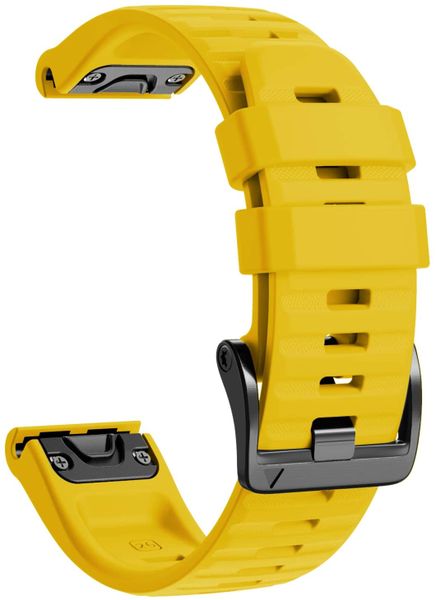Silicone Strap Compatible with Fenix 6X (26MM)-Yellow