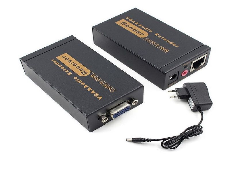 VGA&amp;AUDIO Extender- Black
