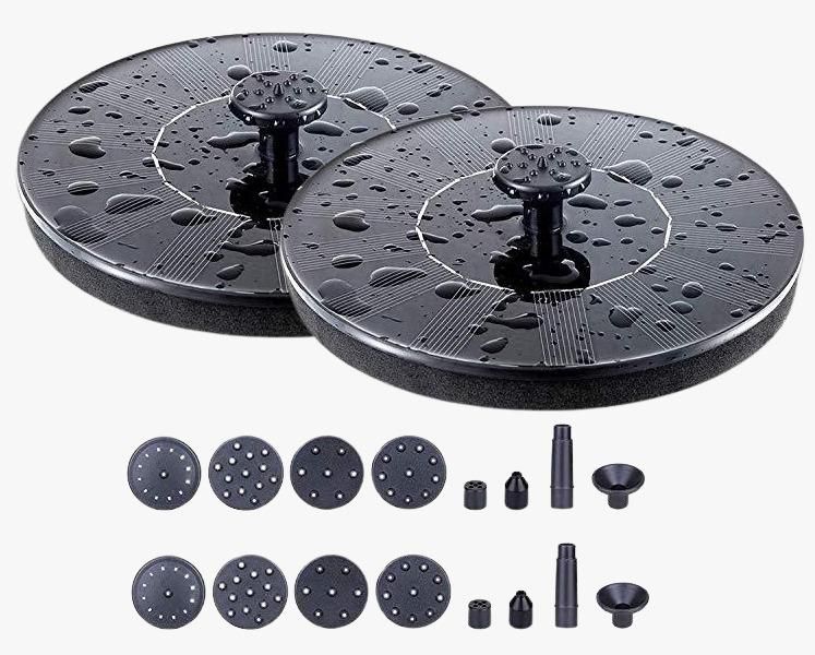 2 x Reef Aquatics Solar Powered Fountain Pond Pumps