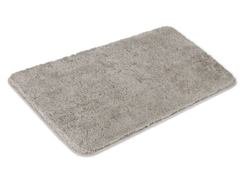 Luxury Khaki Super Absorbent Non-Slip Shaggy Bath Mat - 70 x 45cm - 2 Pack