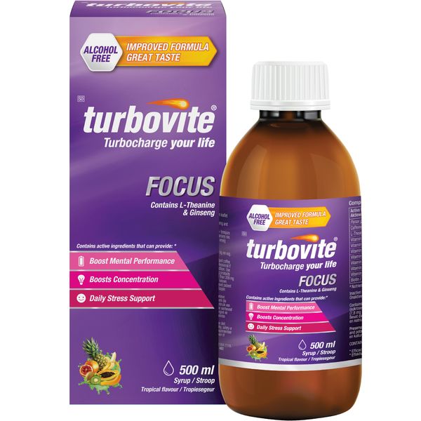 Turbovite Focus Alcohol Free Syrup 500ml