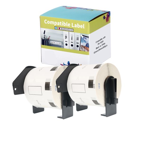 INKWAREHOUSE DK-11209 Small Address Labels 62mm x 29mm X 2