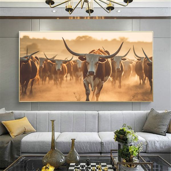 Canvas Wall Decor - Long Horn Ranch - 0515