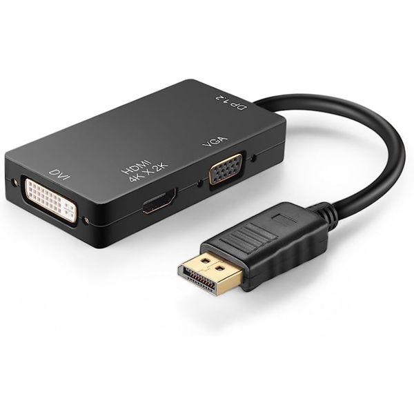 Displayport Dp to HDMI/DVI/VGA - 3-in-1 Adapter Converter