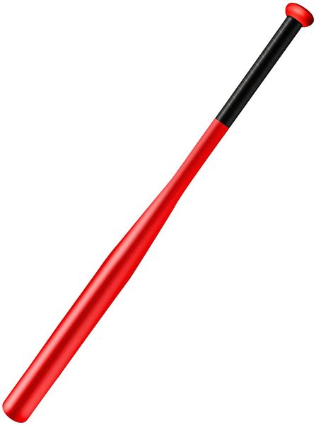 Steel Baseball Bat - 75cm - Red