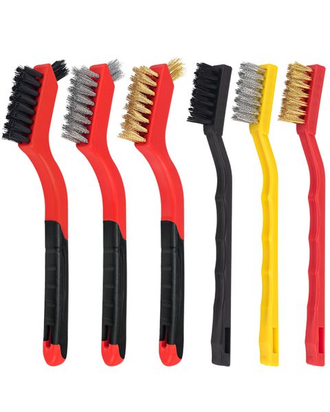 6 Pieces Wire Brush Brushes for Cleaning Rust, Scrub Removal Paint and Grou