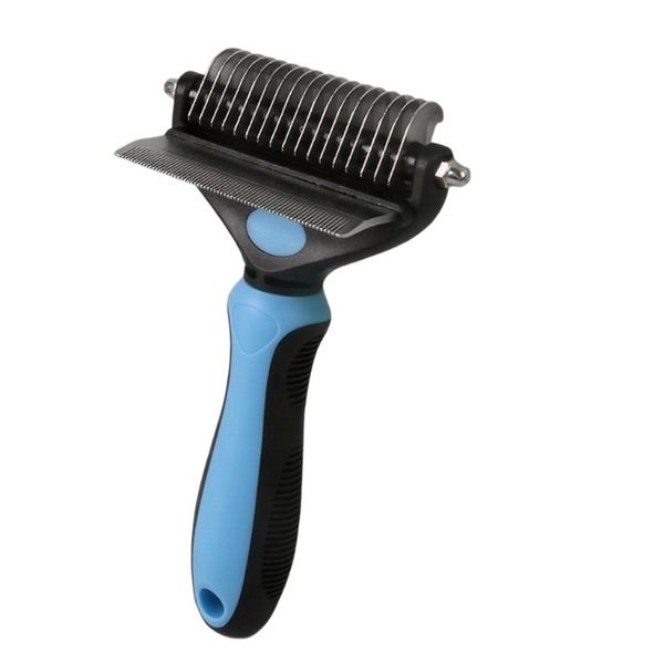 Detangling Comb, Pet Detangling Comb, Blue-Black, 0ne Piece