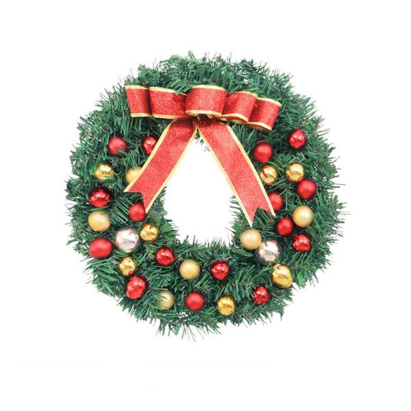 LED Spruce Wreath with Colorful Balls, Home Decor
