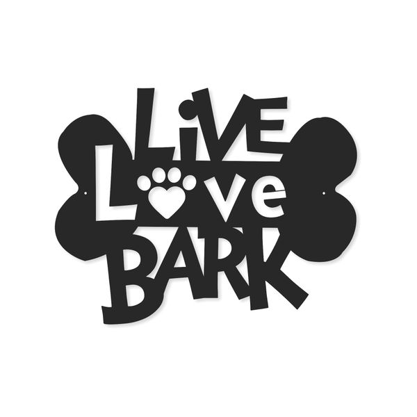 Live Love Bark Steel Wall Decor