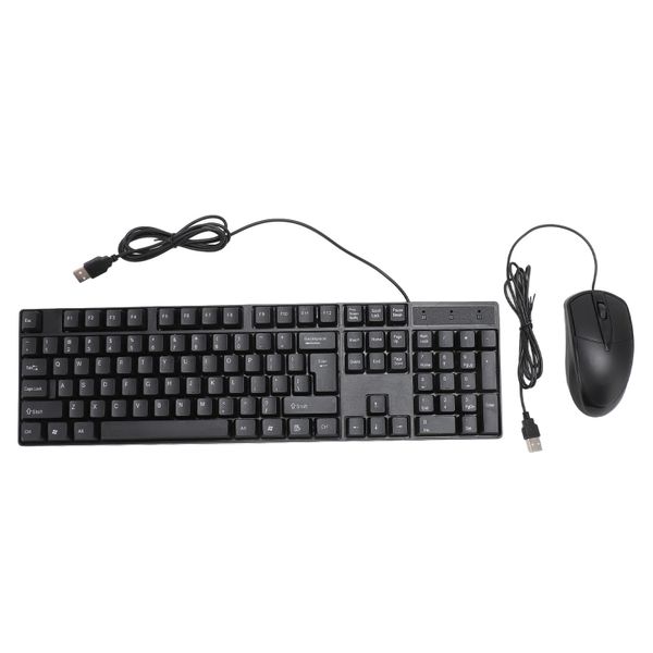 Wired Keyboard &amp; Mouse Set Ergonomic, 104 Keys, Gaming