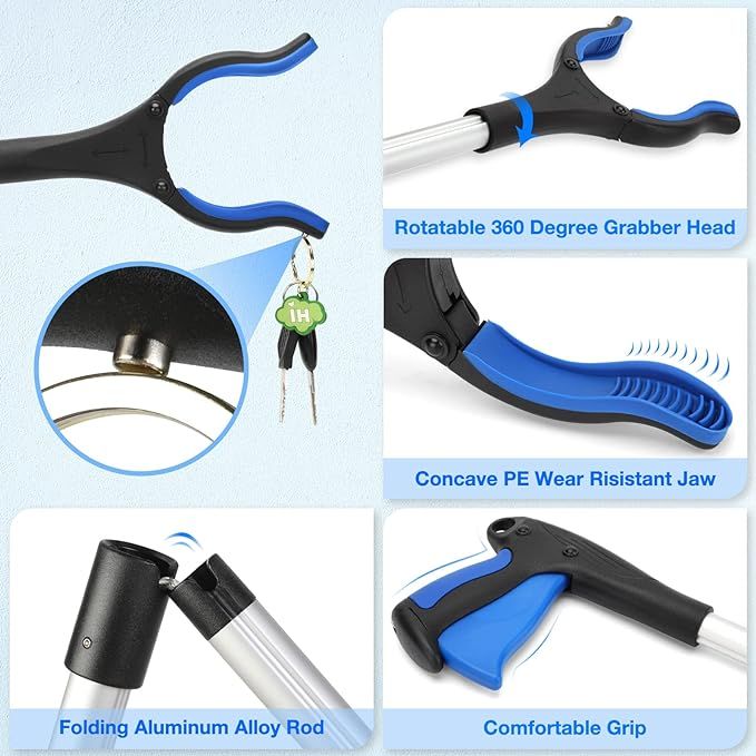 OITUGG Litter Pickers Set Of 2 Pcs, 83cm Grabber Stick, Helping Hand