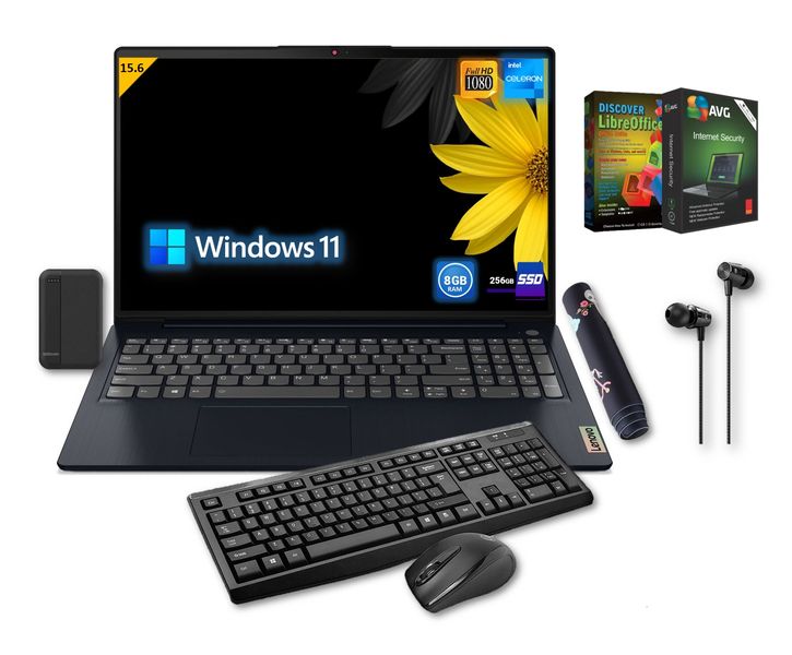 Notebook Lenovo IdeaPad 3 Celeron 8GB-256GB SSD limitless BOX-Laptop