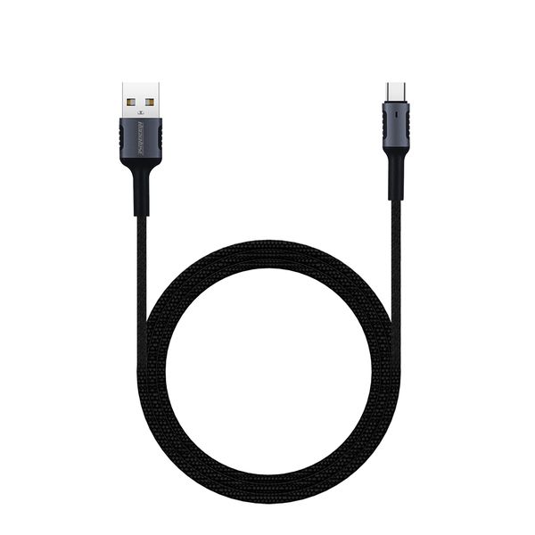 Rockrose Armour AC 2.4A 1M Type-C Cable, Black + Midnight Blue