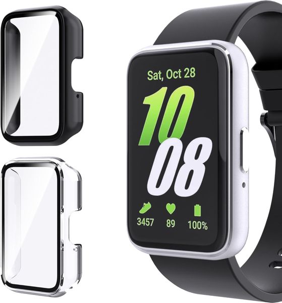 2-Pack Screen Protector &amp; Case Compatible with Samsung Galaxy Fit 3