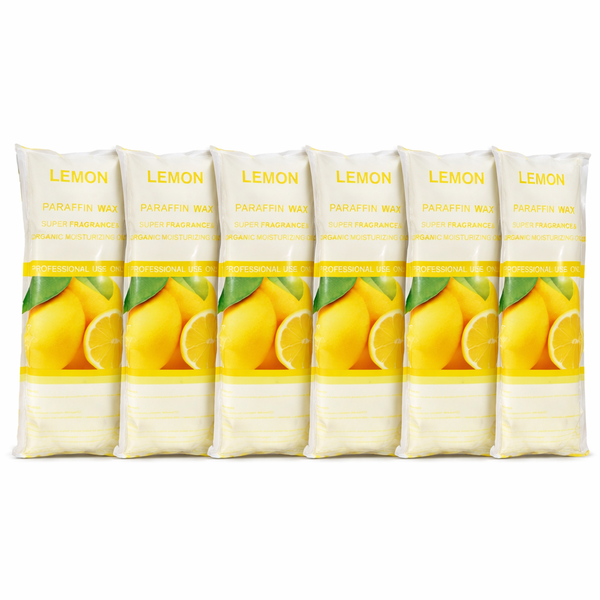 Lemon Paraffin Wax 453g x 6 Pack - Hand, Foot &amp; Body Moisturising Treatment