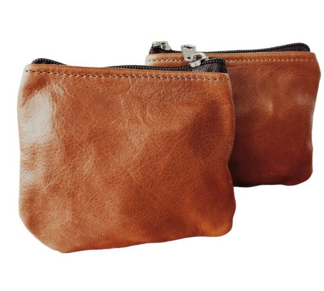 Genuine Leather Twin Coin Purses