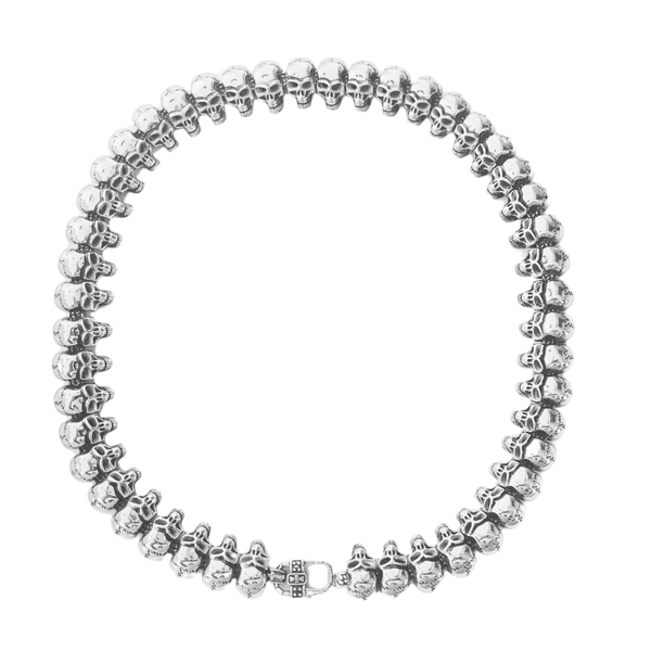 Skull Necklace Stainless Steel Chain Heavy Duty