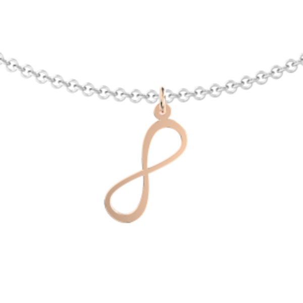 Infinity Pendant in 9ct Solid White Gold - Jack Friedman Jewellers