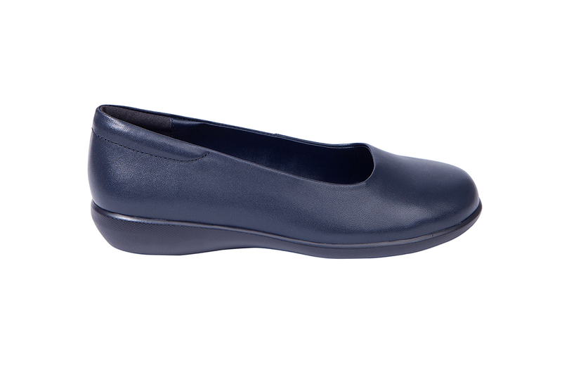 Green Cross Ladies Flat Pump - Navy