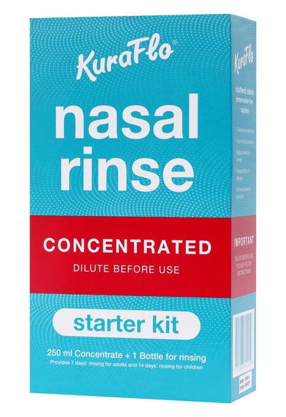 Kuraflo Hypertonic Nasal Rinse Starter Kit 250ml