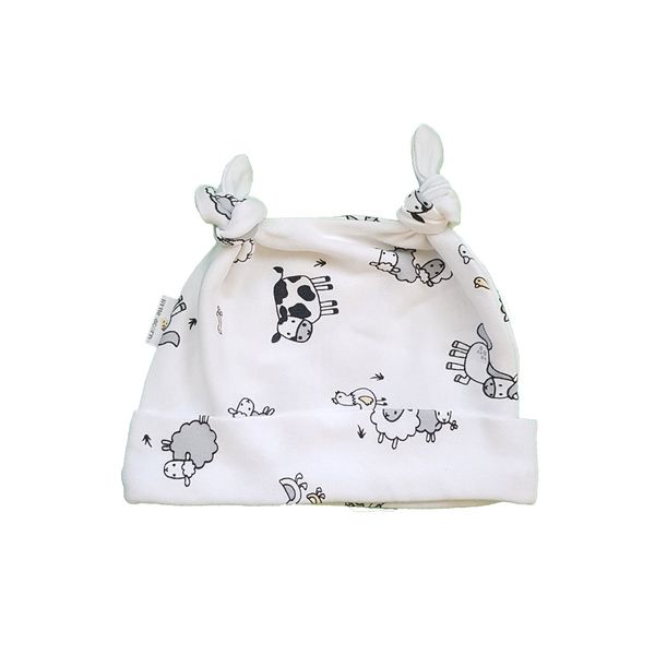Farm Animals Cotton Beanie (0-3Months image