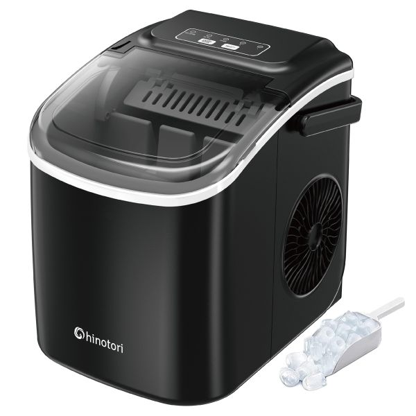Countertop Ice Maker 12kg/24Hr Ice Maker Machine 6 Mins 9 Cubes with Handle