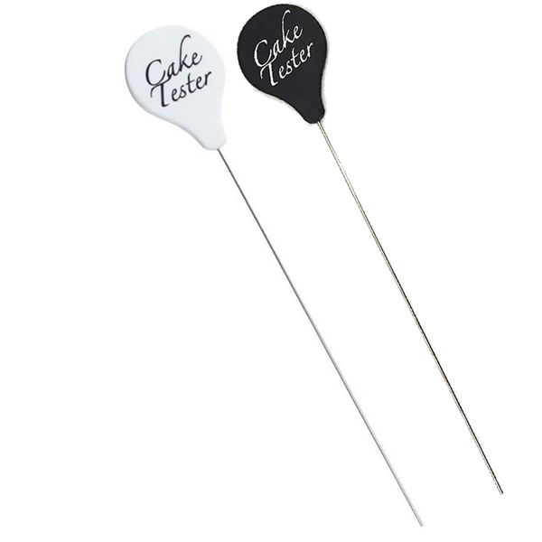 Cake Tester, Stainless Steel Cake Doneness Checker, 2-Pack Black and White