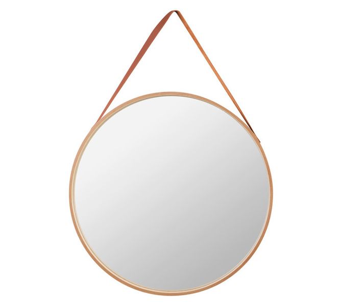 Oak Belt Mirror 500 x 500 mm