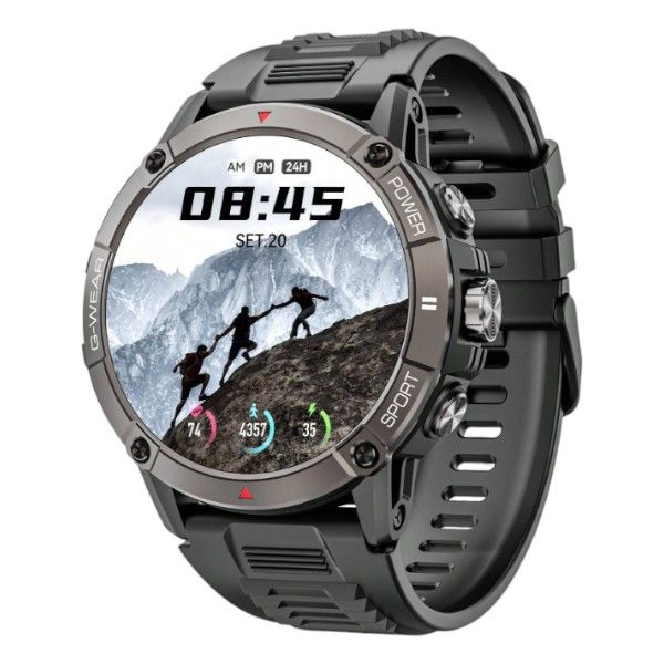 G Wear -Fitness Tracking Multi-Sport Mode 3091 Battery Smart Watch -Black
