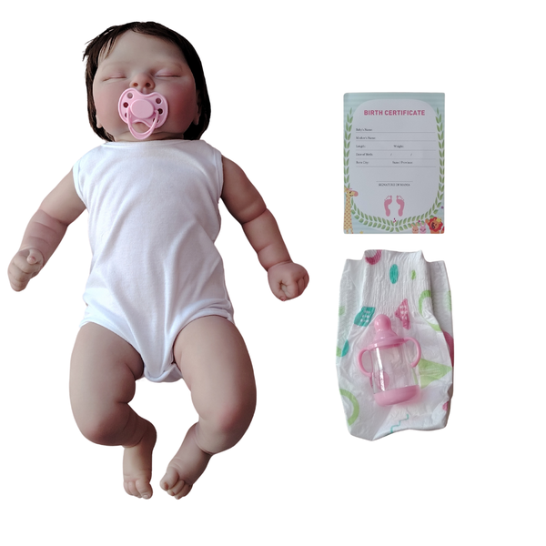 20 Inch Soft Silicone Newborn Sleeping Reborn Doll - Soft Body