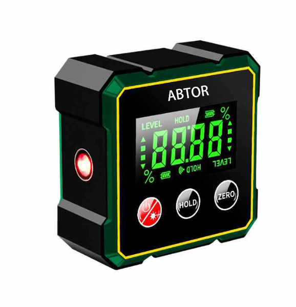 ABTOR Professional Digital Inclinometer With Laser, Portable, Magnetic Base