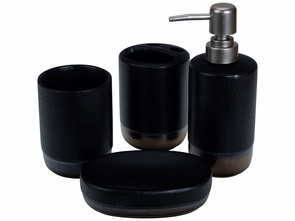 Black Bathroom Set 4 Piece | Shop Today. Get it Tomorrow! | takealot.com