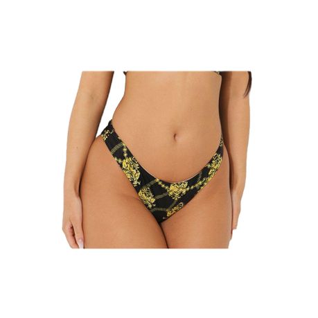 Brave Soul Women Black Gold Bikini Bottoms Daily Sale Shop