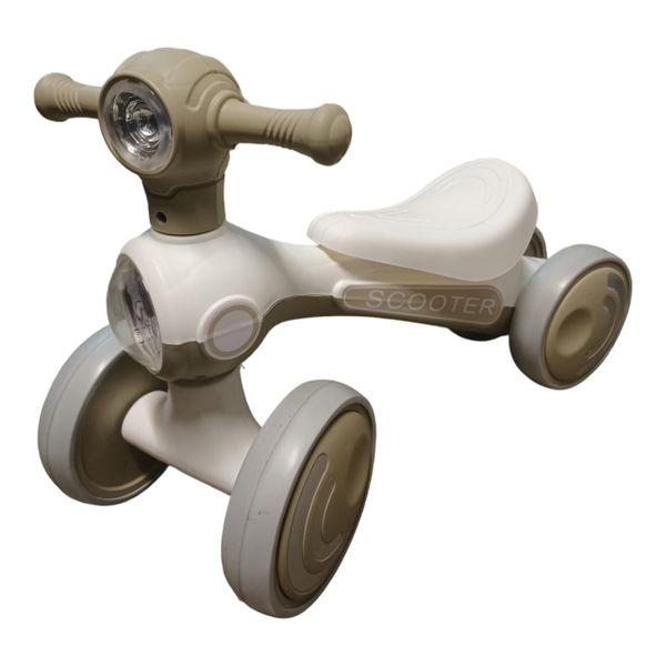 Baby Infant Bike Scooter Riding Four-Wheel 1-3 Years Toy - Light Brown