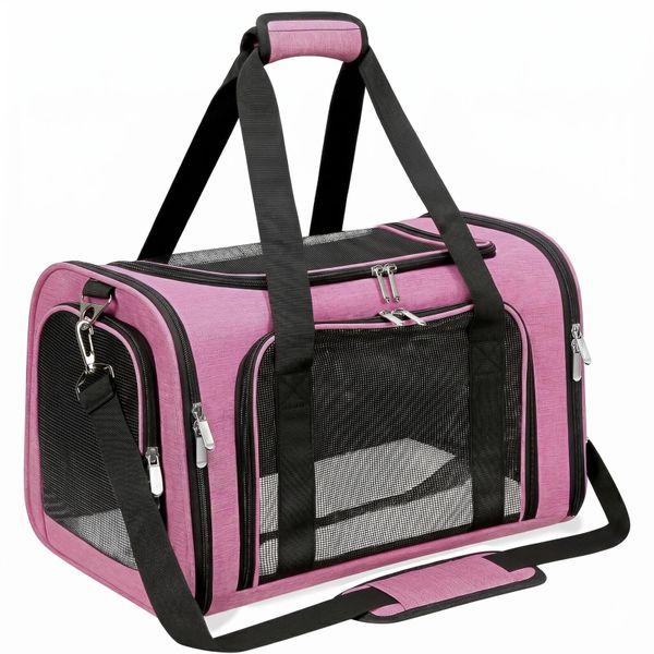 Soft Sided Pet Carrier Bag for Cats and Small Dogs