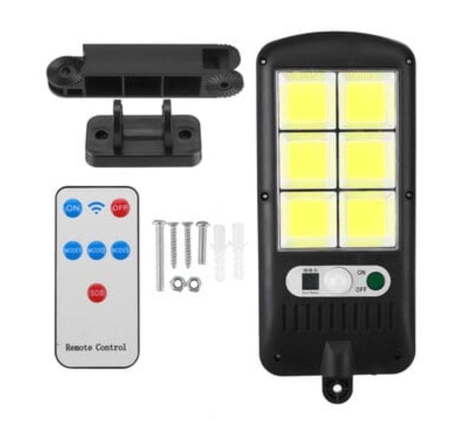 Remote Solar Powered Outdoor LED Motion Sensor Wall Light with Remote