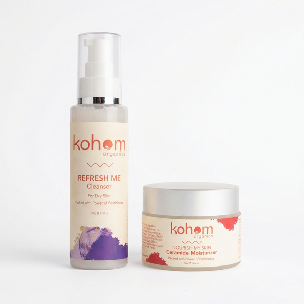 Kohom Organics Dry Skin Repair Set | Cleanser + Ceramide Moisturizer