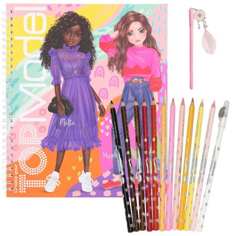 Top Model Dress Me Up Colouring Book With Colouring Pencils & Pen, Shop  Today. Get it Tomorrow!
