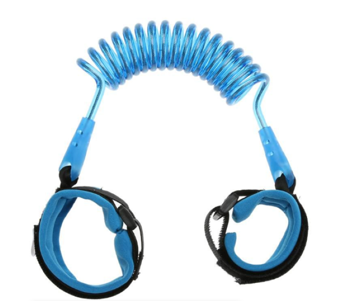 Kids Safety Anti-Lost Strap Link Harness &amp; Wrist Band: 1.5m - Blue - 10 Years